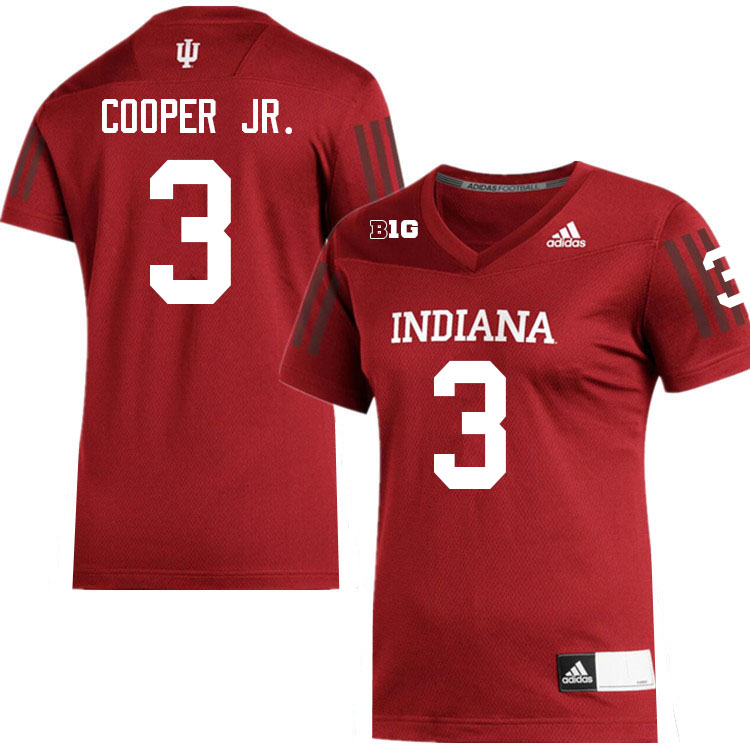 Men #3 Omar Cooper Jr. Indiana Hoosiers College Football Jerseys Sale-Crimson